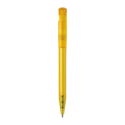 Bolígrafo S45 Clear transparente Amarillo-Amarillo | Impresión De Pantalla 1 color | 90 grados del clip | 45 mm x 25 mm | no disponible