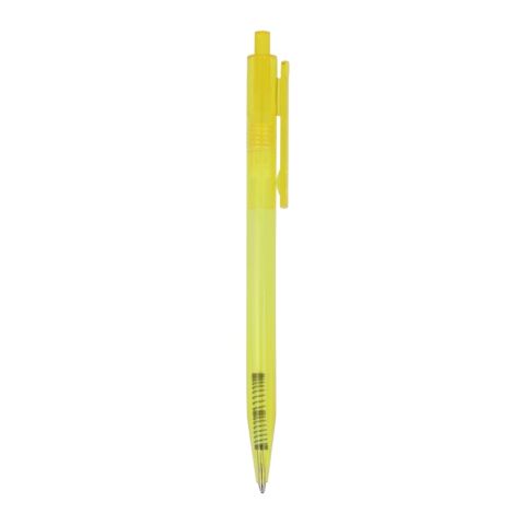 Bolígrafo Kuma transparente Amarillo-Amarillo | Impresión De Pantalla 1 color | 180 grados del clip | 45 mm x 25 mm | no disponible