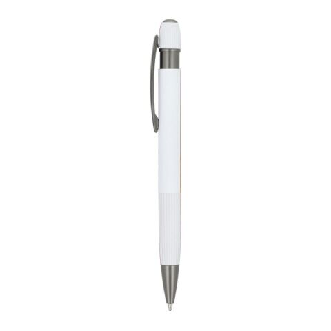 Bolígrafo de aluminio Toulouse Softtouch Blanco
