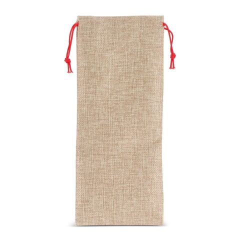 Estuche de vino estilo yute 14x34cm Natural | sin montaje de publicidad | no disponible | no disponible