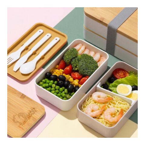 Fiambrera Bento R-PP y Bambú Blanco