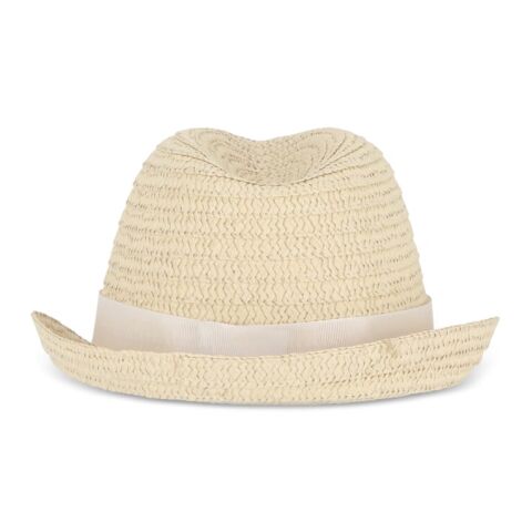 Sombrero de paja vegetal con banda de color Blanco | sin montaje de publicidad | no disponible | no disponible