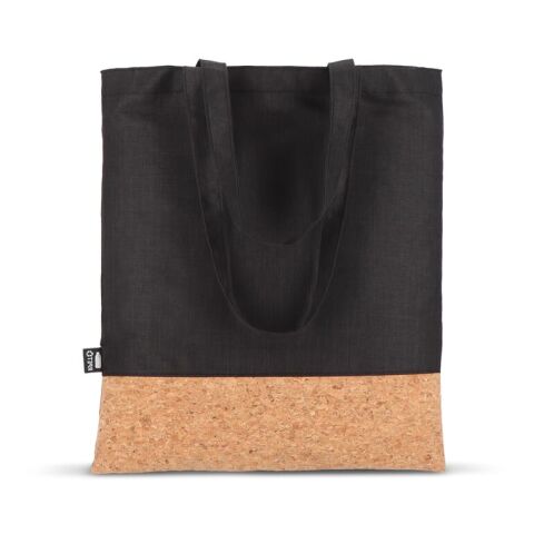 Bolsa de transporte R-PET y corcho 35 x 40cm Negro | sin montaje de publicidad | no disponible | no disponible