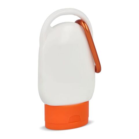 Loción solar con mosquetón SPF30 material reciclado Naranja | sin montaje de publicidad | no disponible | no disponible