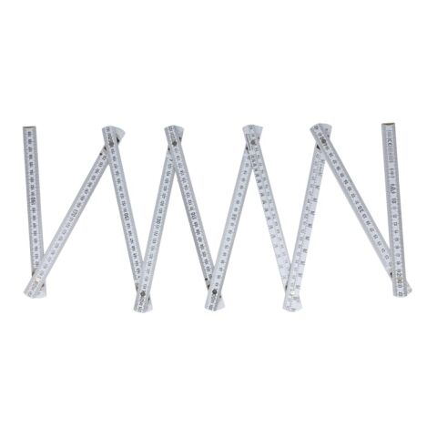 Regla plegable de madera 2m Fabricada en la UE Blanco | sin montaje de publicidad | no disponible | no disponible | no disponible