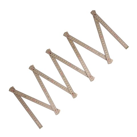Regla plegable de madera 2m premium natural Natural
