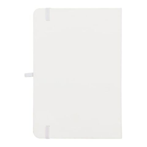 Cuaderno Olmo tapa dura PU A5 con notas adhesivas Blanco