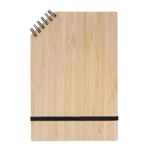 Cuaderno de bambú con banda esquinera A5 Natural | sin montaje de publicidad | no disponible | no disponible | no disponible