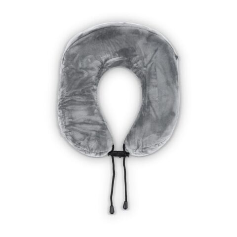 Almohada de viaje contorneada de espuma viscoelástica con funda de EVA Gris | sin montaje de publicidad | no disponible | no disponible
