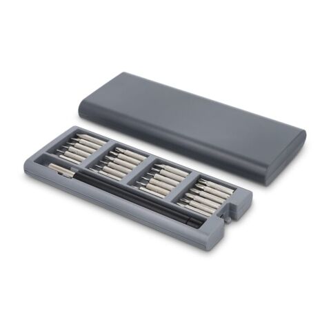Juego de destornilladores de precisión 24 en 1 con organizador Gris