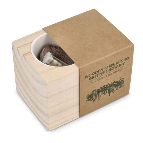 Juego de maceteros de madera FSC - Microverduras Natural | sin montaje de publicidad | no disponible | no disponible