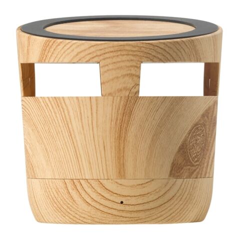 Altavoz con aspecto de madera de 3 W y cargador inalámbrico de 5 W Natural