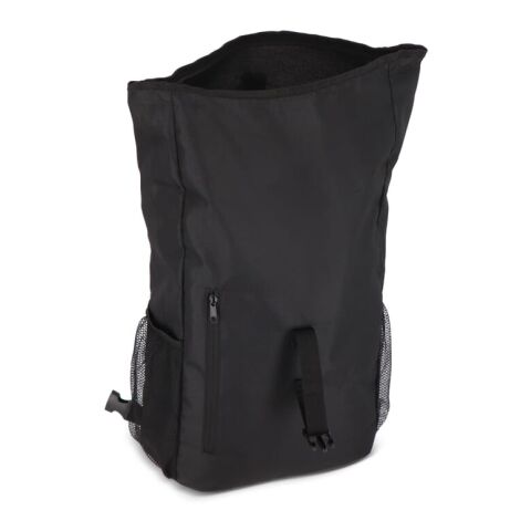 R-PET 600D Rolltop Fahrrad-Rucksack 20L Negro intenso | sin montaje de publicidad | no disponible | no disponible