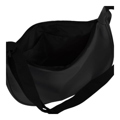 Bolsa bandolera de media luna R-PET 600D con revestimiento de PU Negro | sin montaje de publicidad | no disponible | no disponible