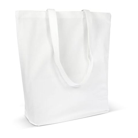 Bolsa algodón orgánico color largo 270g/m² 42x12x43 cm Blanco