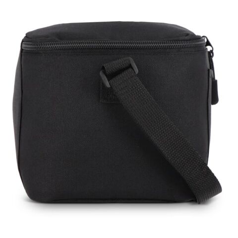 Bolsa isotérmica R-PET 600D para 6 latas, 25 x 14,5 x 15,5 cm, 5 litros Negro | sin montaje de publicidad | no disponible | no disponible