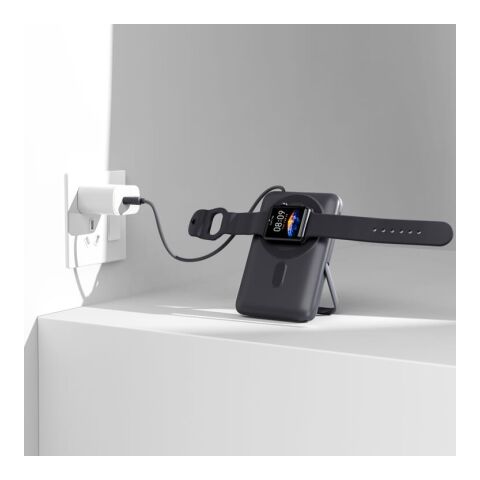 Batería externa Nova Wireless compatible con MagSafe y Apple Watch 10000 mAh gris oscuro