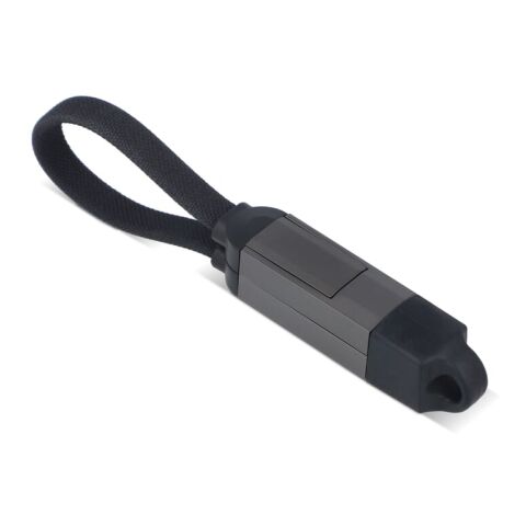 Cable multifunción 4 en 1 OTG tamaño llavero 60W Negro intenso | sin montaje de publicidad | no disponible | no disponible