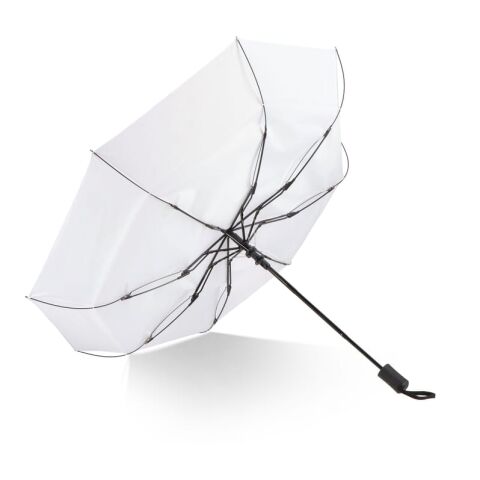 Daintree 190T Pongee 21.5" Paraguas cortaviento plegable Apertura automática Blanco