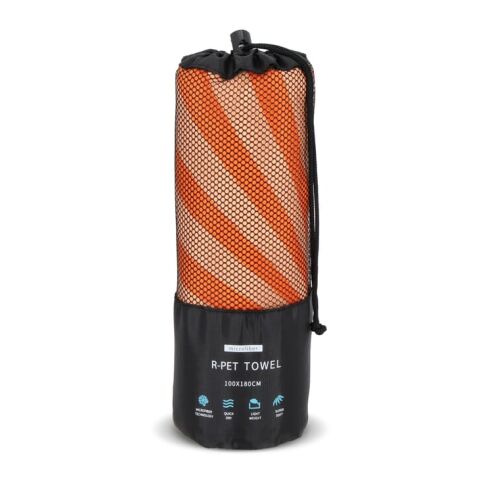 Toalla de playa de secado rápido R-PET 100 × 180 cm, sublimación Naranja | sin montaje de publicidad | no disponible | no disponible