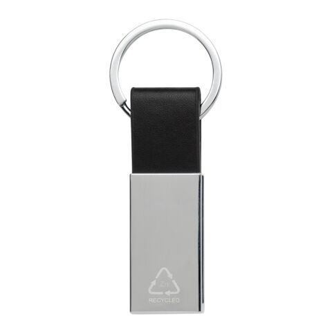 Llavero de PU de lujo aleación de zinc reciclado RCS negro | sin montaje de publicidad | no disponible | no disponible