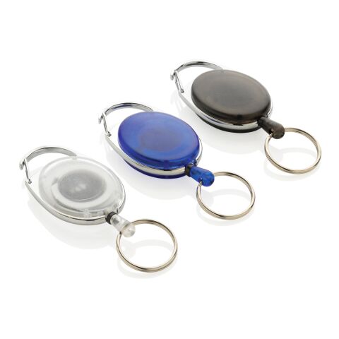 Llavero con clip alargable de ABS reciclado RCS blanco | sin montaje de publicidad | no disponible | no disponible