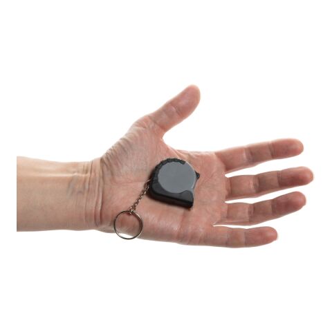 Llavero con cinta de 1m de ABS reciclado MeasureMate RCS gris | sin montaje de publicidad | no disponible | no disponible