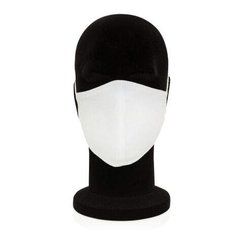 Mascarilla de algodón reutilizable de 2 capas blanco | sin montaje de publicidad | no disponible | no disponible