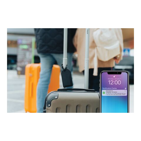 Etiqueta equipaje Globetrack RCS rPolyester con seguimiento negro | sin montaje de publicidad | no disponible | no disponible