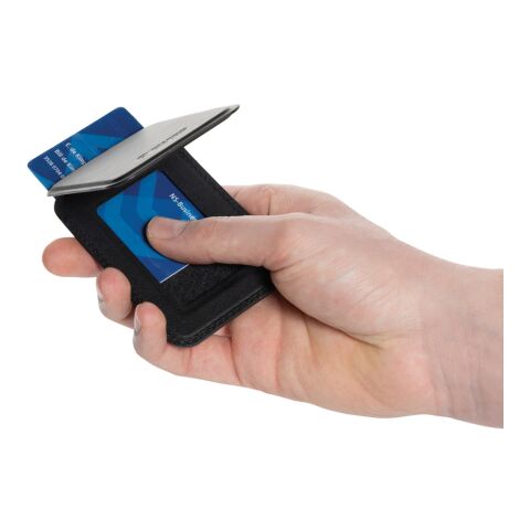 Cartera magnética para teléfono de PU reciclada Magstand RCS negro | sin montaje de publicidad | no disponible | no disponible