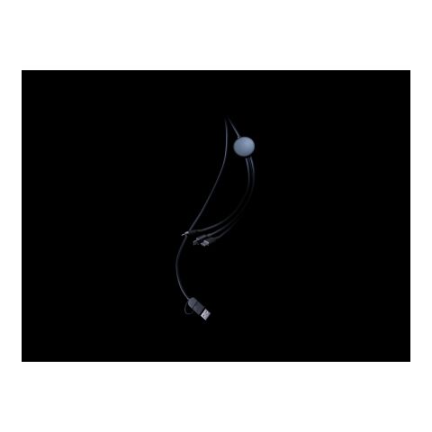 Cable RCS 6 en 1 de TPE y plástico reciclado negro | sin montaje de publicidad | no disponible | no disponible