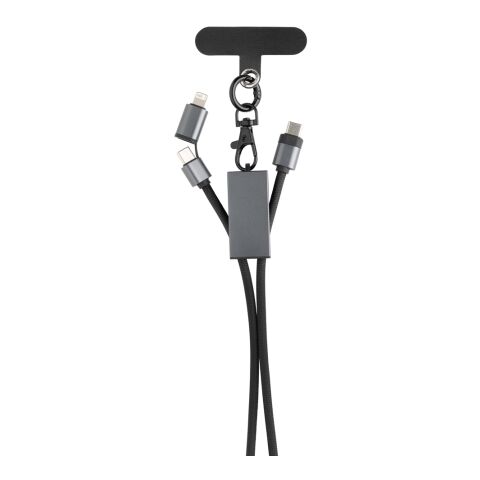 Cable Terra de carga dual RCS PET reciclado gris-negro | sin montaje de publicidad | no disponible | no disponible