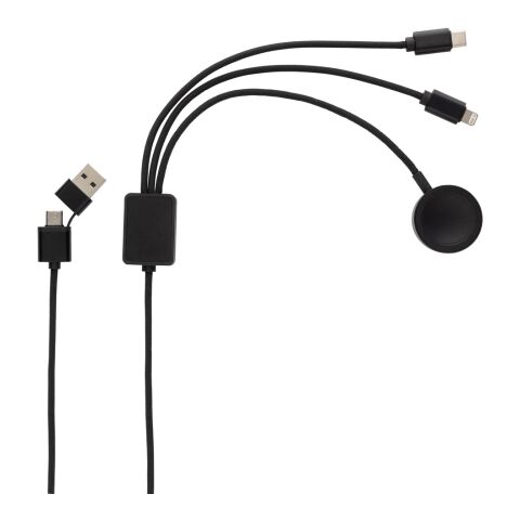 Cable de carga 6 en 1 Terra RCS rPET con cargador de reloj gris | sin montaje de publicidad | no disponible | no disponible