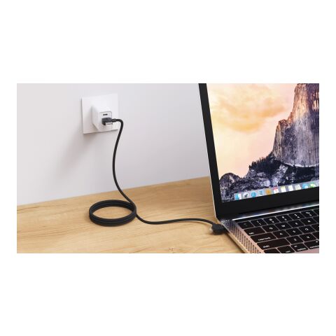 Cable magnético TPE/PET reciclado Urban Vitamin Stockton 65W negro | sin montaje de publicidad | no disponible | no disponible