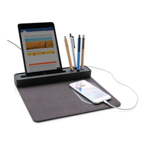 Alfombrilla de ratón con carga inalámbrica 5W negro | sin montaje de publicidad | no disponible | no disponible