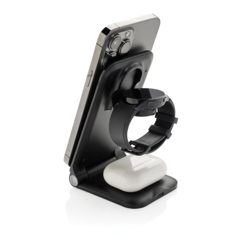 Cargador Terra 3 en 1 plegable RCS aluminio reciclable 15W negro | sin montaje de publicidad | no disponible | no disponible