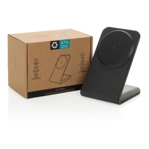 Cargador inalámbrico VoltPerch RCS plástico reciclado 15W negro | sin montaje de publicidad | no disponible | no disponible