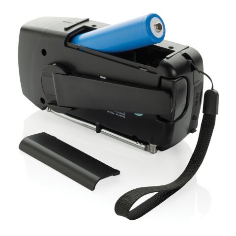 Radio de emergencia plástico reciclado RescueWave RCS negro | sin montaje de publicidad | no disponible | no disponible