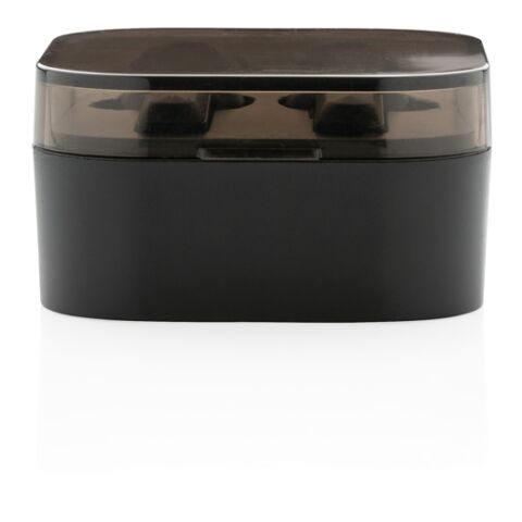 Auriculares TWS en caja de carga inalámbrica negro | sin montaje de publicidad | no disponible | no disponible