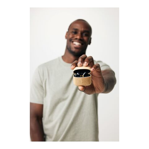 Auriculares TWS de bambú y plástico reciclado RCS marron | sin montaje de publicidad | no disponible | no disponible