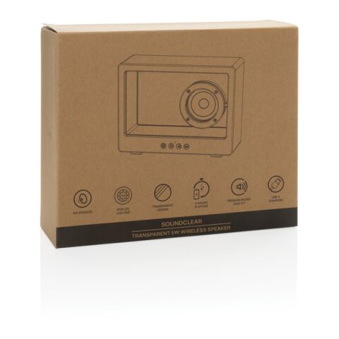 Altavoz inalámbrico Soundclear Transparent 5W negro