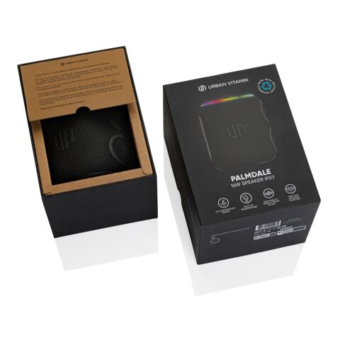 Altavoz Urban Vitamin Palmdale RCS plástico 16W IPX7 negro | sin montaje de publicidad | no disponible | no disponible