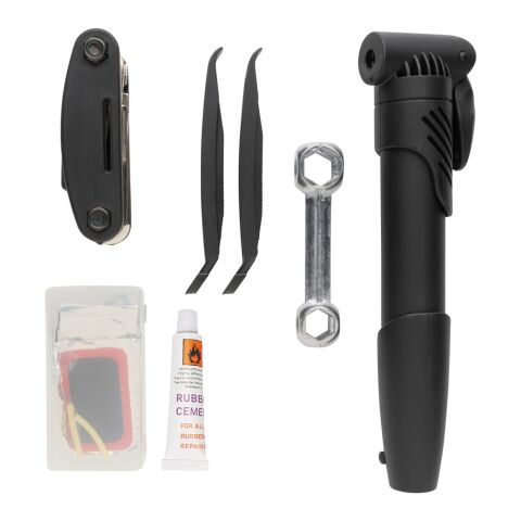 Set de reparación de bicicletas 17 piezas negro | sin montaje de publicidad | no disponible | no disponible