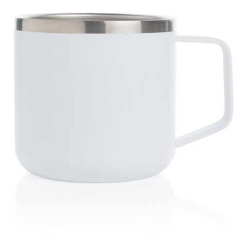 Taza de acero inoxidable blanco | sin montaje de publicidad | no disponible | no disponible