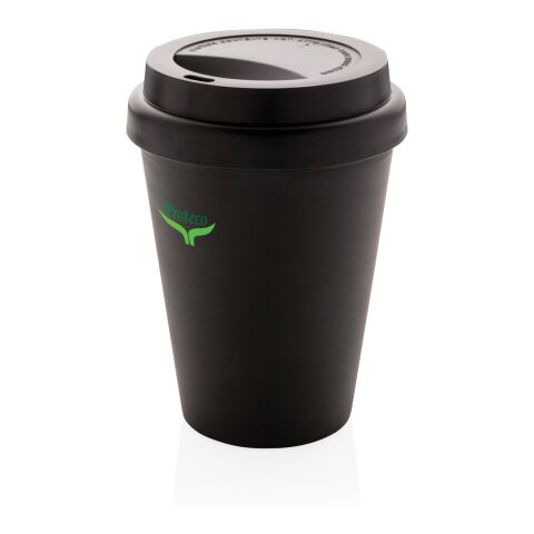 Taza de café reutilizable de doble pared 300ml negro | sin montaje de publicidad | no disponible | no disponible