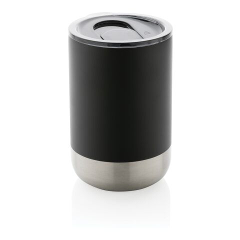 Taza de acero inoxidable reciclado RCS negro | sin montaje de publicidad | no disponible | no disponible