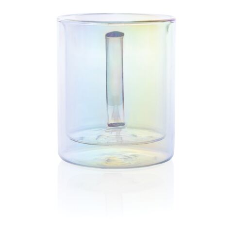 Taza de lujo de vidrio galvanizado de doble pared blanco | sin montaje de publicidad | no disponible | no disponible