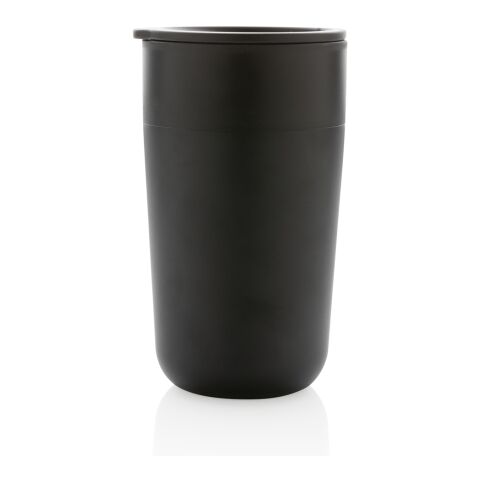 Taza con asa de PP y SS Reciclado GRS negro | sin montaje de publicidad | no disponible | no disponible
