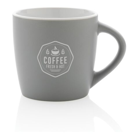 Taza de cerámica con interior de color gris-blanco | sin montaje de publicidad | no disponible | no disponible
