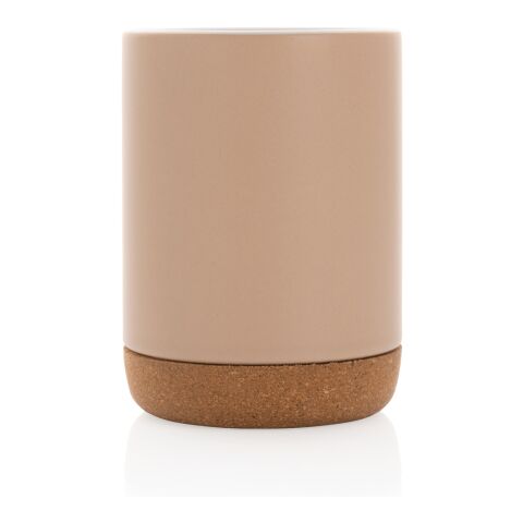 Taza de cerámica con base de corcho marron | sin montaje de publicidad | no disponible | no disponible